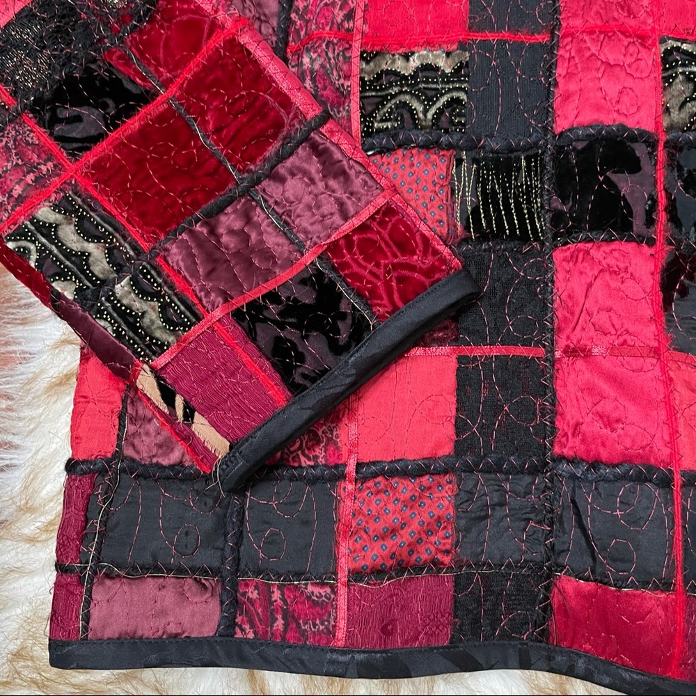 Chico’s Silk Blend Patchwork Jacket - image 7